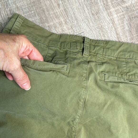 FRANK & EILEEN Wicklow Sage Mid Rise Cropped Raw Hem Pants Casual Women’s - Picture 7 of 10